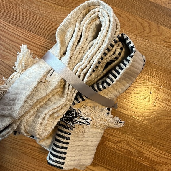 Anthropologie Pieced Stripe Cotton Blend Woven Curtain NWT - Picture 11 of 12